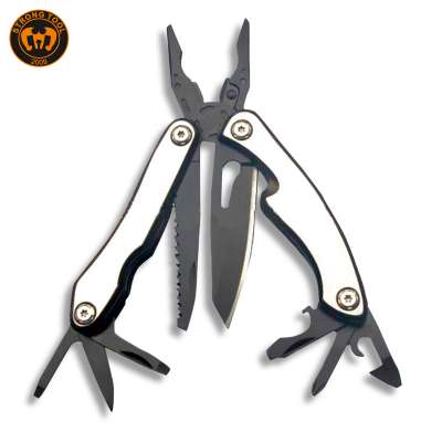 Brushed finished handle Mulit pliers in black coating