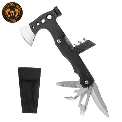 Black innovative multi tool axe outdoor camping survival tool hammer