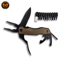 New Black Multi Tool Tactical Stainless Steel Camping Survival Tool