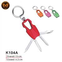 Hot Sale Multi-function Tool with Knife, Keychain With Screwdriver, Mini Tool Keychain