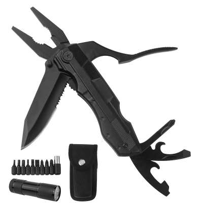 Hot sell  Black Oxide finished multi tool knife stainless steel pliers with bits